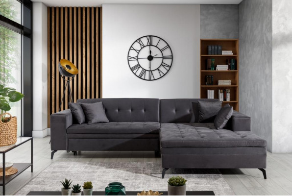 Design living landscape L-shaped corner sofa couch upholstery fabric suite sofa corner new