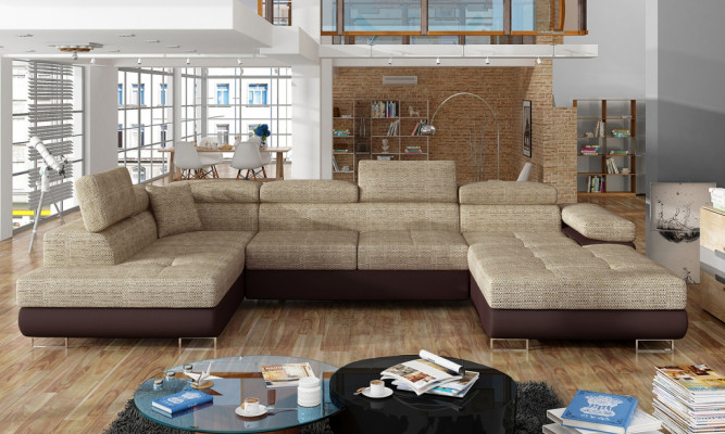 Fabric U-shaped couch living landscape corner sofa set modern design sofa modern new
