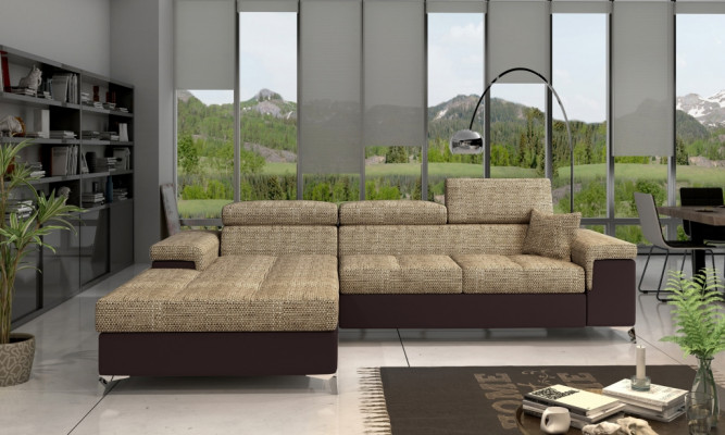 L-shape couch living area corner sofa suite modern design sofa fabric textile new