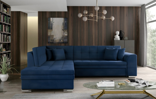 L-shaped designer living area sofa couch upholstered seating set textile