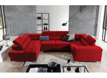 U-shaped sectional sofa couch design upholstered sofa bed function living landscape