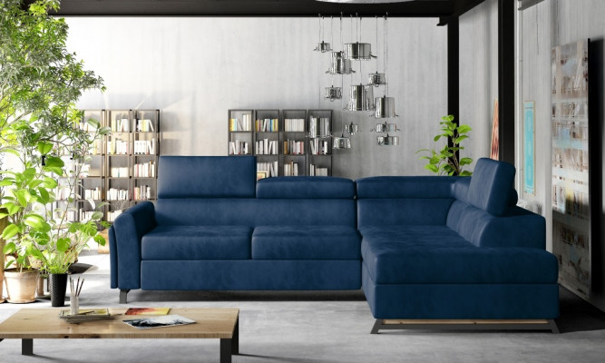Designer sofa couch corner sofa textile upholstery suite living landscape L-shape fabric