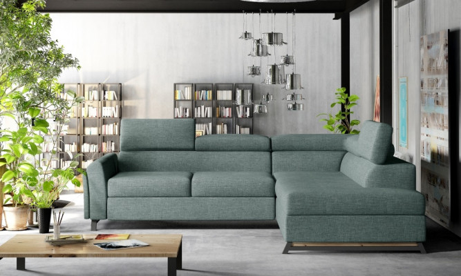 Designer sofa couch corner sofa textile upholstery suite living landscape L-shape fabric