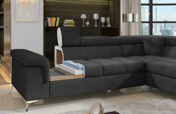 Sectional sofa L-shape sofa couch design upholstery sleeper sofa fabric bed function fabric