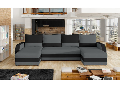 Corner fabric sectional U-shaped sofa couch design upholstered textile modern textile