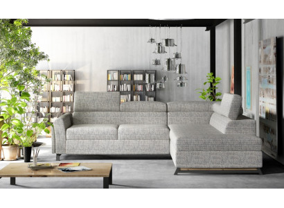 Designer sofa couch corner sofa textile upholstery suite living landscape L-shape fabric