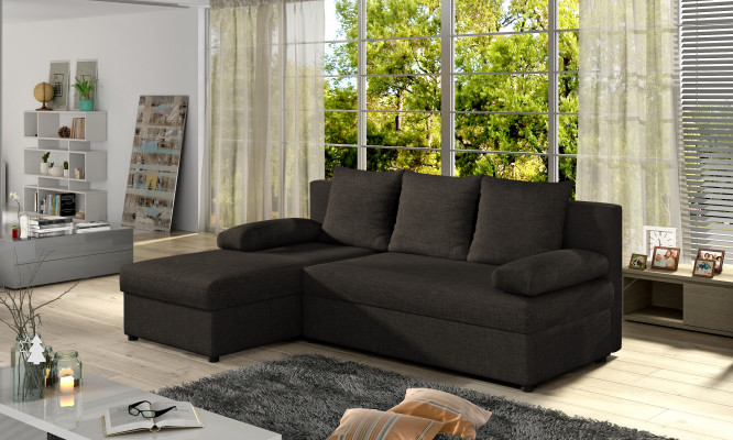 Modern sofa bed couch upholstery corner sofa set with bed function textile leather