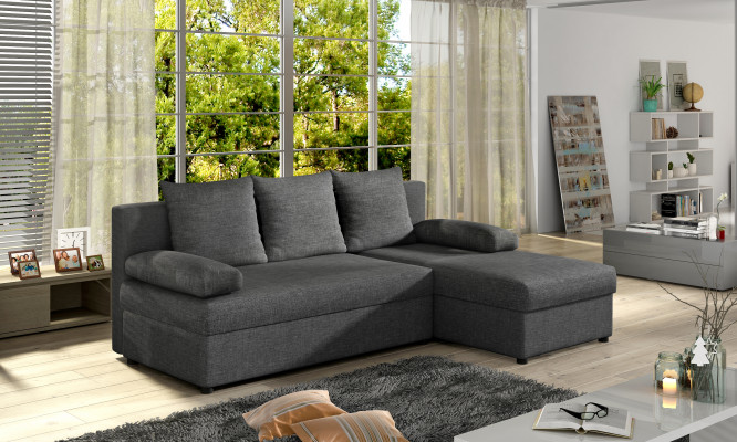 Modern sofa bed couch upholstery corner sofa set with bed function textile leather