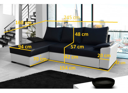 Design corner sofa sofa bed bed function couch leather upholstery fabric sofas