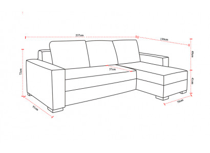 Design corner sofa Newark with bed function couch leather fabric sofas sleep sofa.