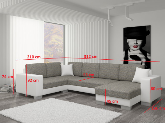 Living room sectional corner sofa couch upholstery fabric corner textile fabric suite new.