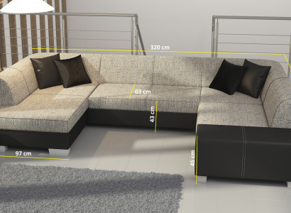 Sofa Couch Modern Sleeper Sofa Couch Bed Function Upholstered Corner Set