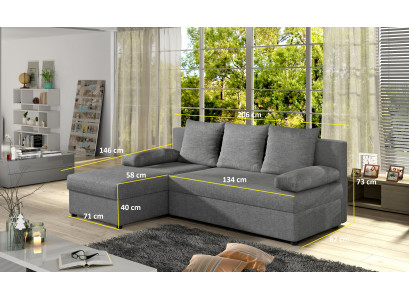 Modern sleeper sofa couch upholstery seating suite L-shape fabric upholstery sofas leather