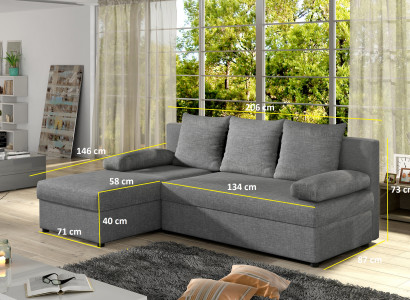 Modern sleeper sofa couch upholstery seating suite L-shape fabric upholstery sofas leather