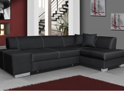 Design corner sofa sofa bed bed function couch sofas leather textile upholstery new