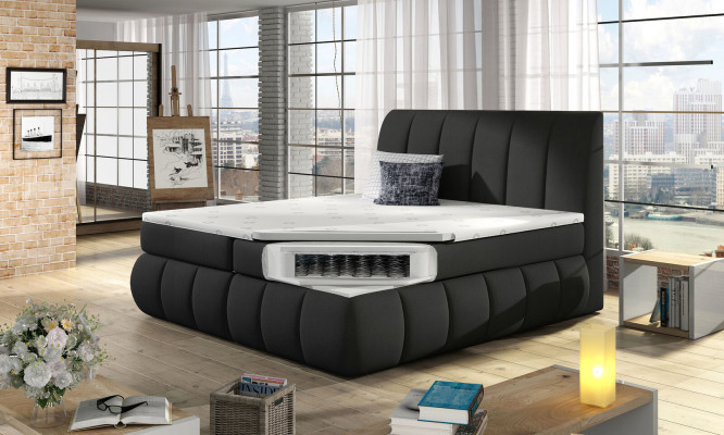 Box spring double bed hotel beds upholstered double leather bed complete 160 180