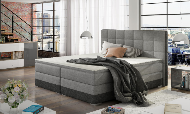 Leather bed upholstered bed box spring beds bed frame 180x200cm mattress