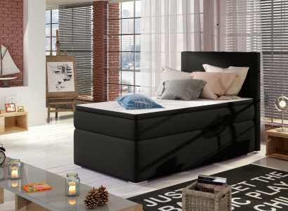 Box spring bed hotel beds 90x200cm leather complete bed box topper