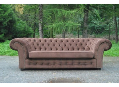 3-seater sofa fabric design couch upholstered sofas textile modern chesterfield beige
