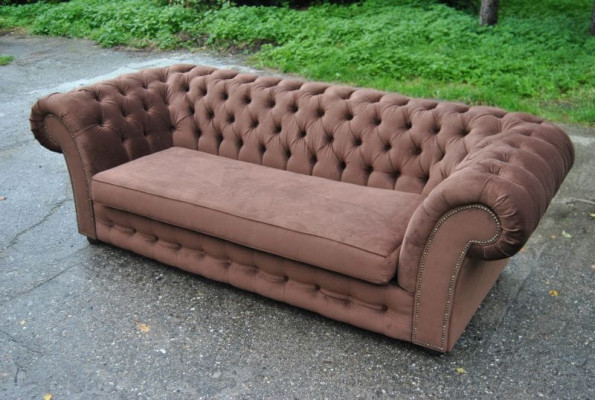 3-seater sofa fabric design couch upholstered sofas textile modern chesterfield beige