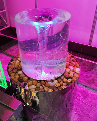 Vortex tornado bubble fountain led outdoor swirl tornado bubble fountain tornado