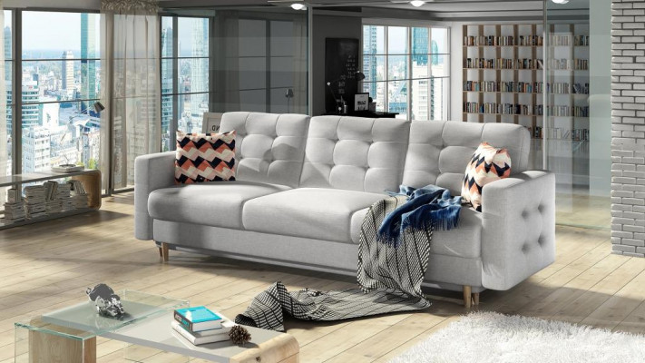 Three-seater sofa classic couch upholstery 3-seater 100% textile couches fabric new