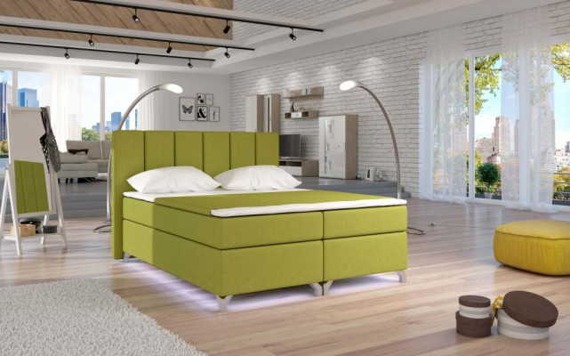 Luxury Designer Upholstered Bed Bed Beds Designer Bed Box Spring Fabric 180x200 New