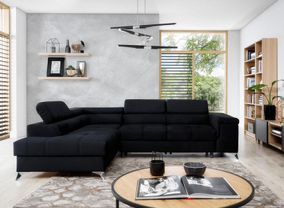 Design sofa couch corner sofa textile upholstery ensemble living landscape corner set new