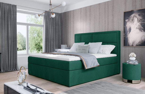 Luxury velvet bed, 180x215, classic bedroom, Italian furniture.