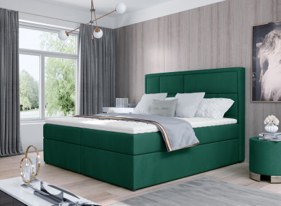 Luxury velvet bed, 180x215, classic bedroom, Italian furniture.