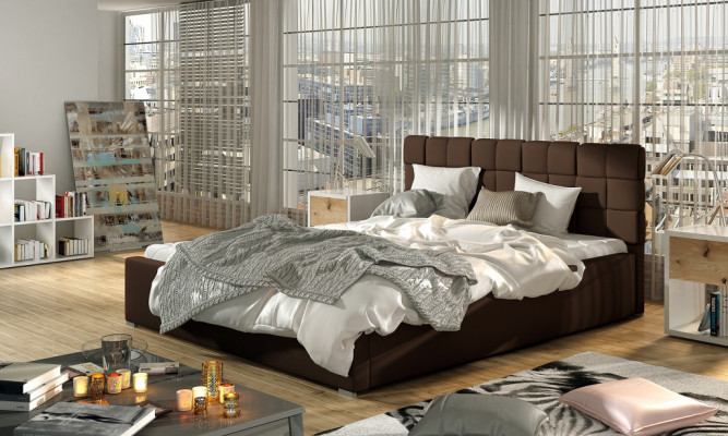 Designer bed, bedroom beds, textile, hotel luxury upholstery 200x200cm