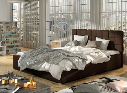 Designer bed, bedroom beds, textile, hotel luxury upholstery 200x200cm