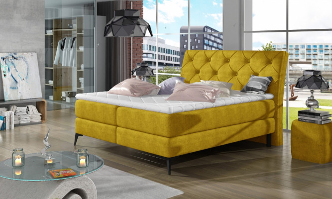 Chesterfield Silver Upholstered Bed Double Bed Big XXL Designer Luxury
