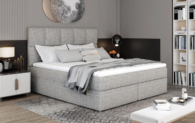 Designer upholstered bed, bed, beds, double bed, marital bed, designer bed, box spring.