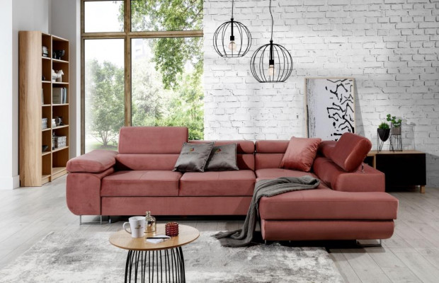Living landscape L shape corner sofa textile design upholstery set sofa corner corner couch