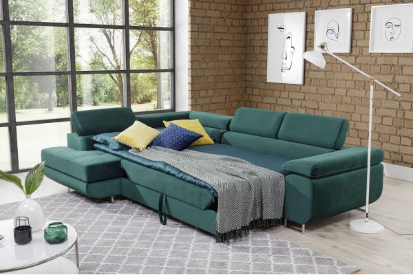 Living landscape L shape corner sofa textile design upholstery set sofa corner corner couch