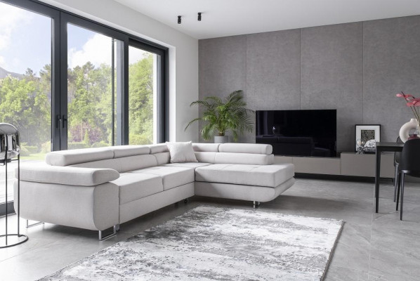 Living landscape L shape corner sofa textile design upholstery set sofa corner corner couch