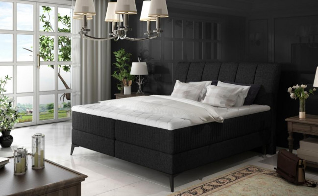 Upholstered Design Bed Luxury Double Hotel Beds Matrimonial Sleeping Room Textile 180x200cm