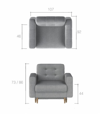 Armchair Designer Chair Upholstered Relax Fabric Textile Lounge New Television 1-Seater
