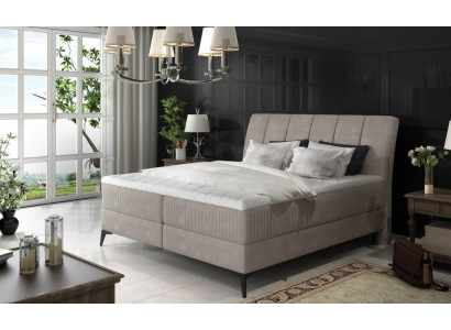 Upholstered Design Bed Luxury Double Hotel Beds Matrimonial Sleeping Room Textile 180x200cm