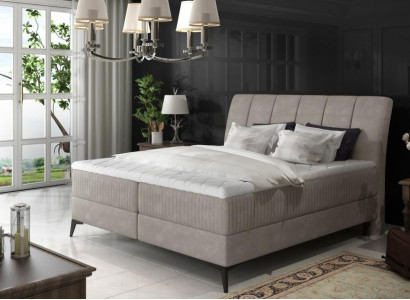 Upholstered Design Bed Luxury Double Hotel Beds Matrimonial Sleeping Room Textile 180x200cm