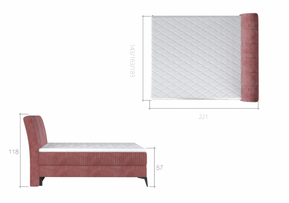 Upholstered bed, beds, bed upholstery designer, hotel double, decor, luxury design.
