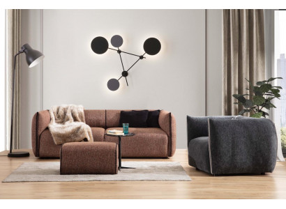 Luxury Couch 4+1 Furniture Sofa Couching Sofa Set 2-piece Sofa Set brown