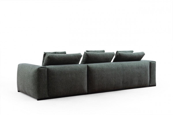 Living room sofa 4-seater modern couch upholstered seating sofa green wood