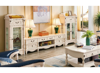 Display Cabinet Living Room Glass Classic 2-Piece. Display Cabinet Shelf Shelves Wood Set