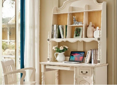 Desk set cabinet + armchair office desk with drawers PC table 2 pcs.