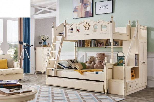 Bunk bed bed double-decker loft bed children's beds wood classic furniture room