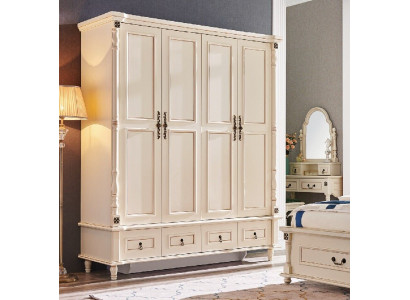 Wardrobe cabinet baroque style wooden furniture classic bedroom wardrobes