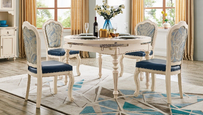 Classic dining room suite table with 4 chair set chair group tables 5-piece set