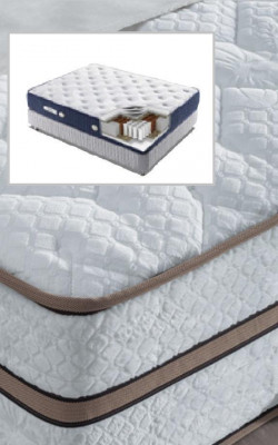 Luxury Bedroom Set Beige Bed 2x Nightstands Beds Furniture LED 3-piece